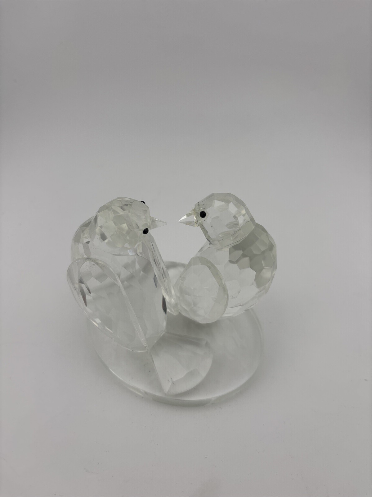 Godinger Shannon Crystal Glass Love Birds Vintage Figurine Figures