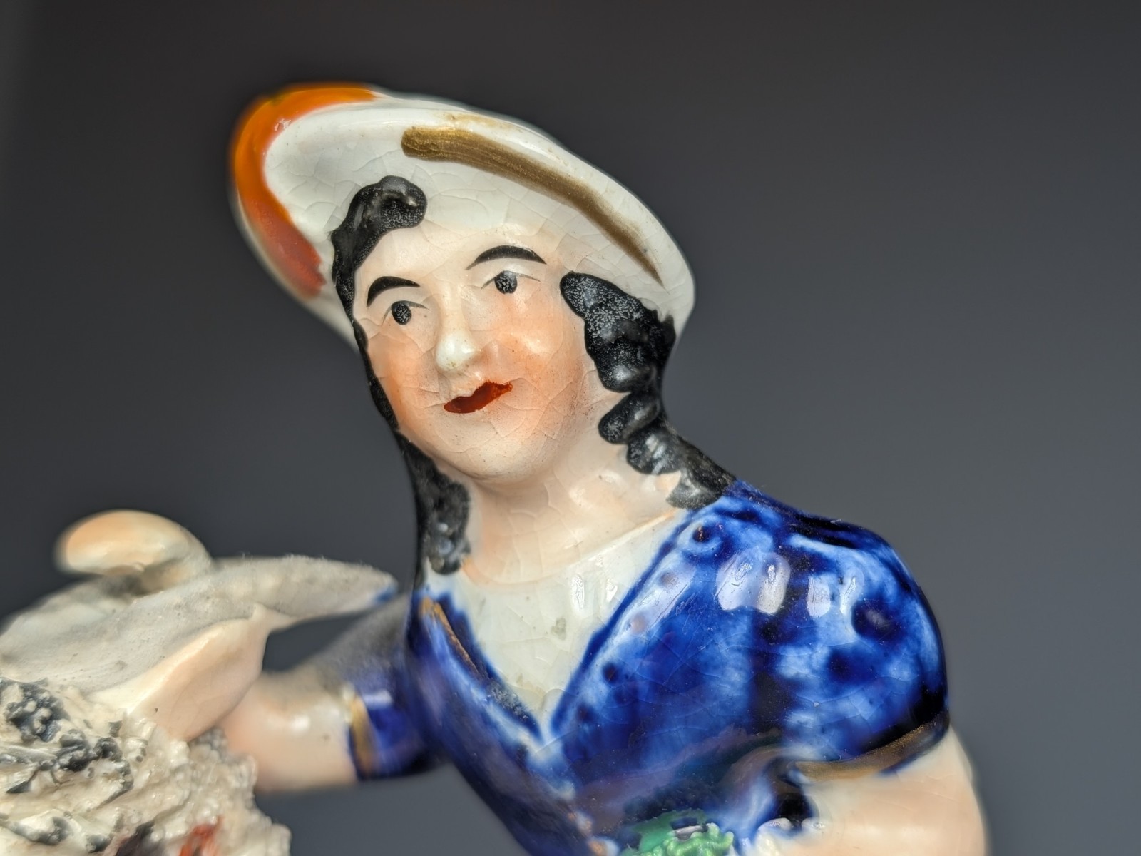 Antique Early 19th Century Staffordshire Figure Princess Victoria Riding Goat