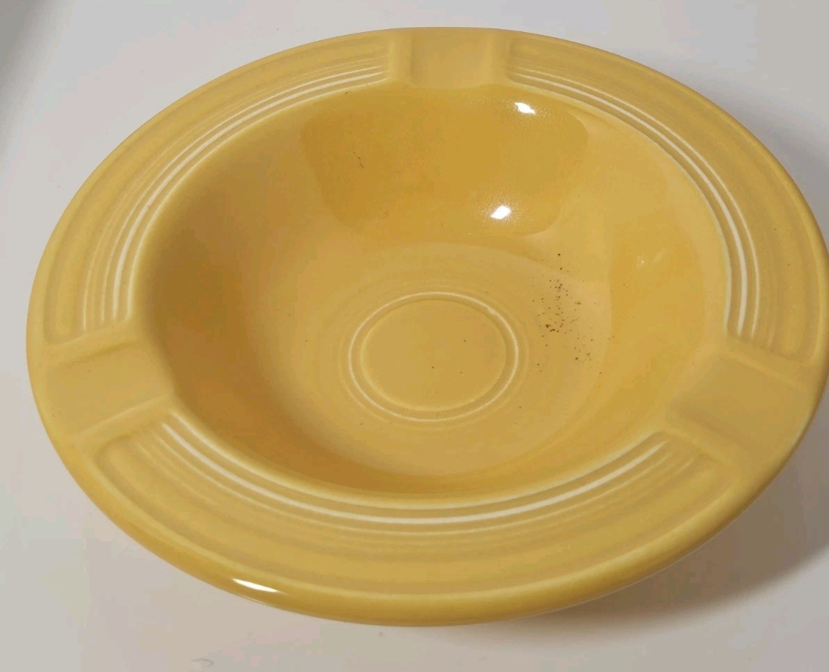 Genuine Vintage Fiesta Fiestaware Ashtray Yellow Fiestaware PLS READ
