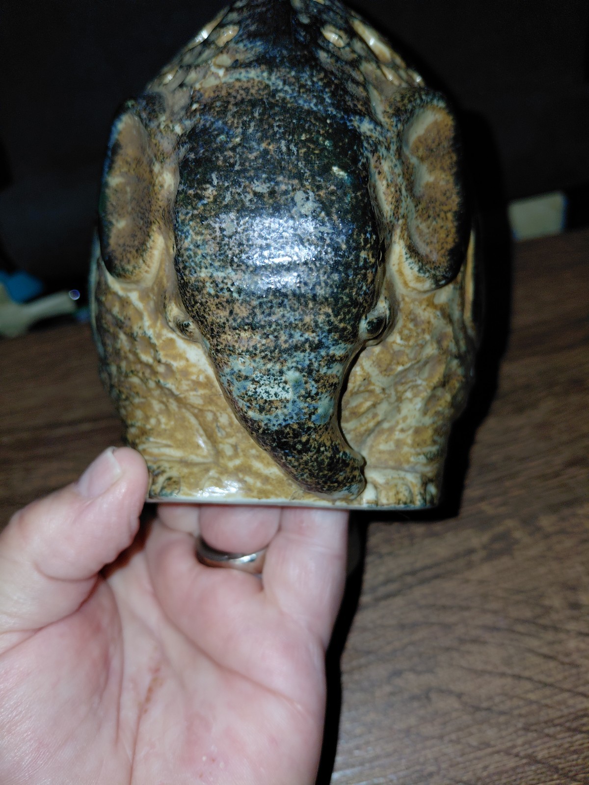 VTG MCM Elephant Stonewear Tealight Pottery