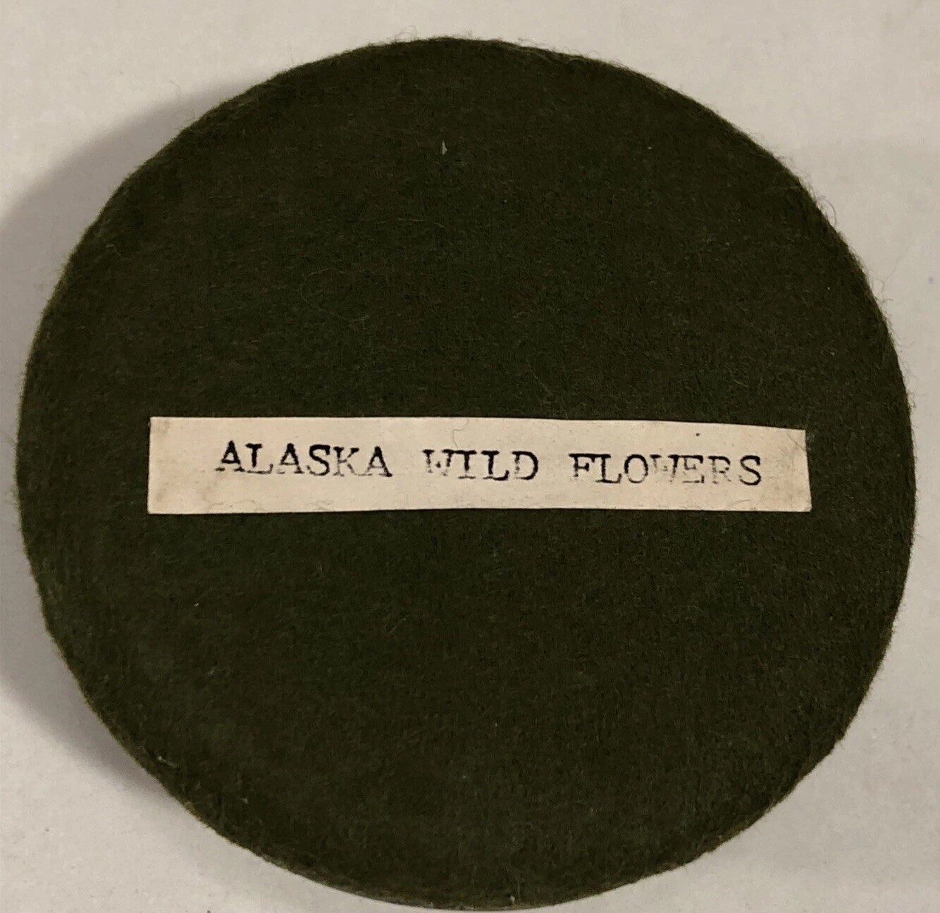 Paperweight Alaska Wild Flowers Round Dome Collectible Vintage Glass