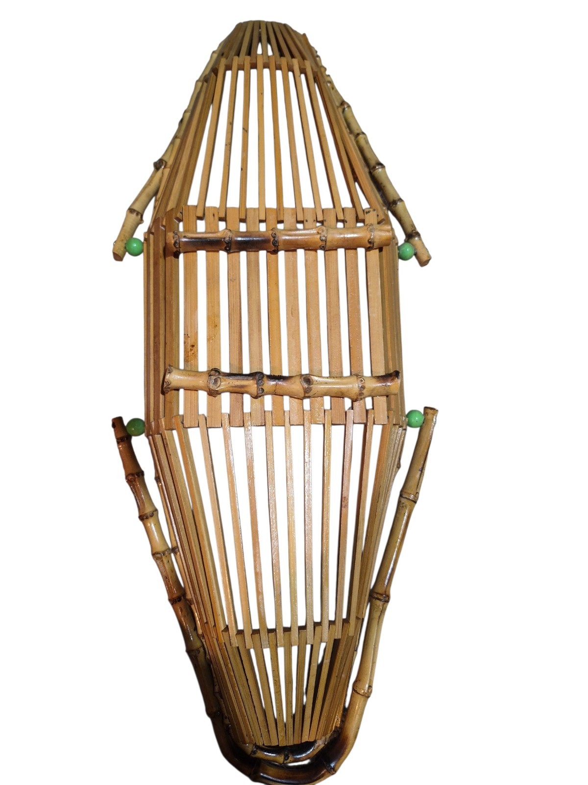 Vintage MCM Bambo Fruit/Bread Basket Or Tray