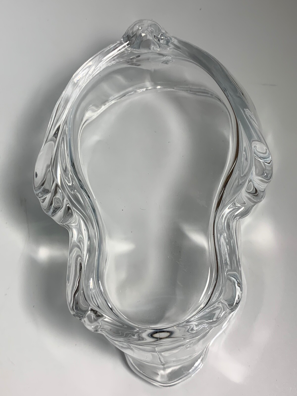 Clear Smooth Glass Bunny Rabbit Covered Candy Trinket Dish Box
