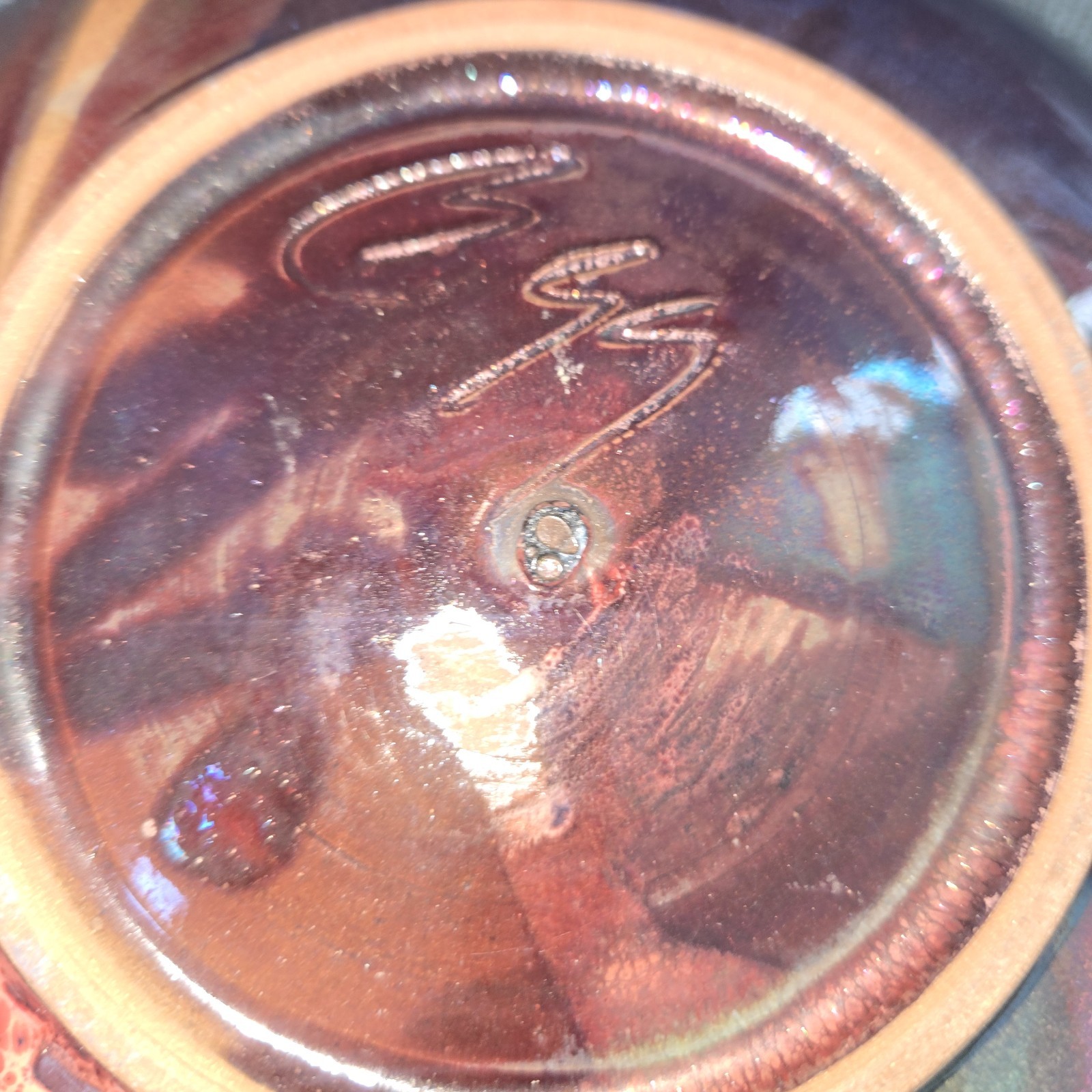 Vintage Latvia USSR Art Pottery Ceramic Bowl Vase Signed Skaidrīte Cihovska