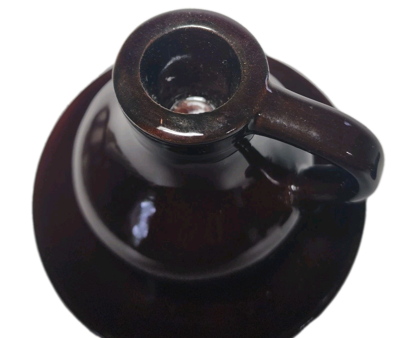 2 Vintage Redware Clay Pottery Candle Holder Set Candlestick Holders W Handles