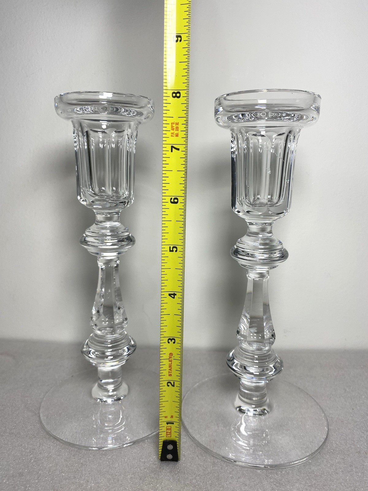 Waterford Curraghmore Candle Stick Holder- Approx 8 3/8″ – Set of 2
