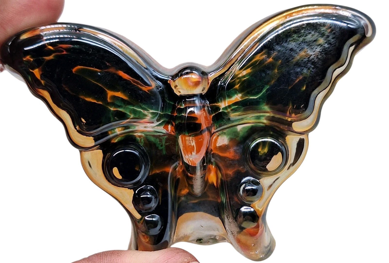 Iridescent Aurene Butterfly Form Art Glass – Lundberg Studios Le Papillon