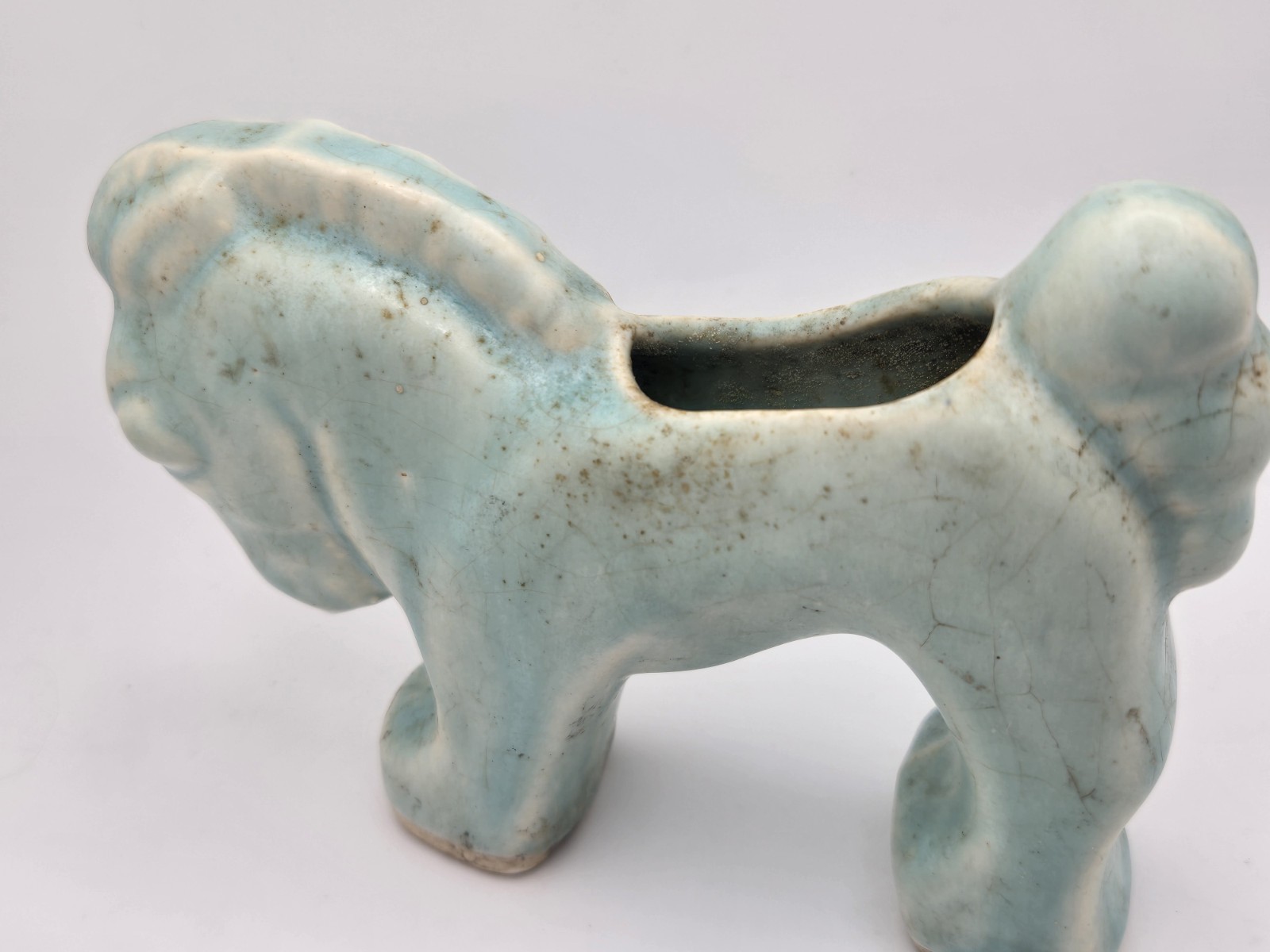 Vintage Collectable McCoy Pony Miniature Planter In Matte Light Blue