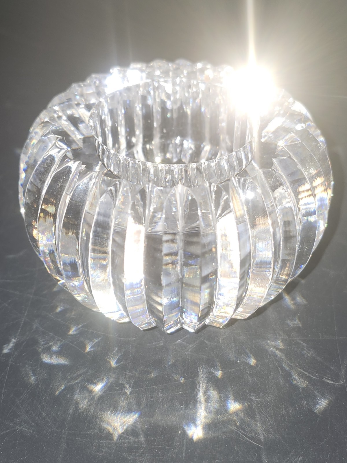 Waterford Bezel Votive Candle Holder Tealight, Irish Crystal, Vintage
