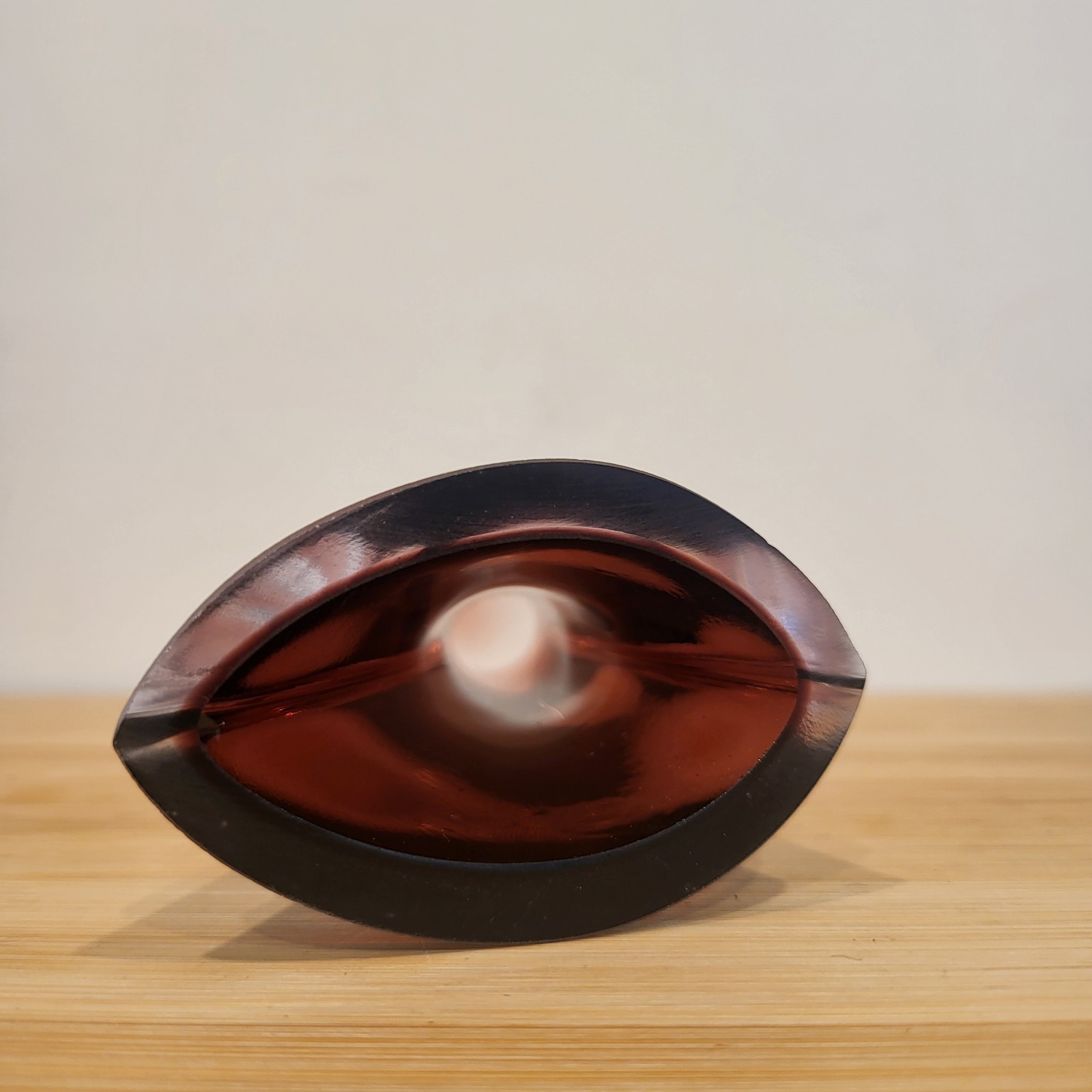 Angular Art Glass Amethyst Bud Vase Purple Ombre Unique