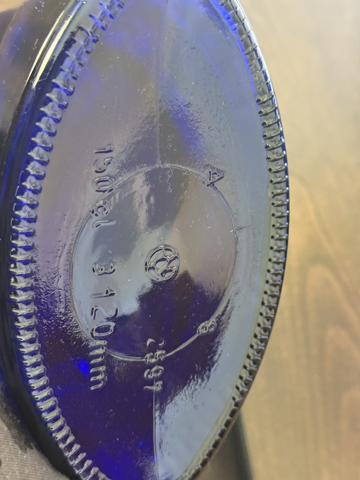 Unusual Collectible VERY Tall 19″ Cobalt Blue Glass Bottle Set Of 2