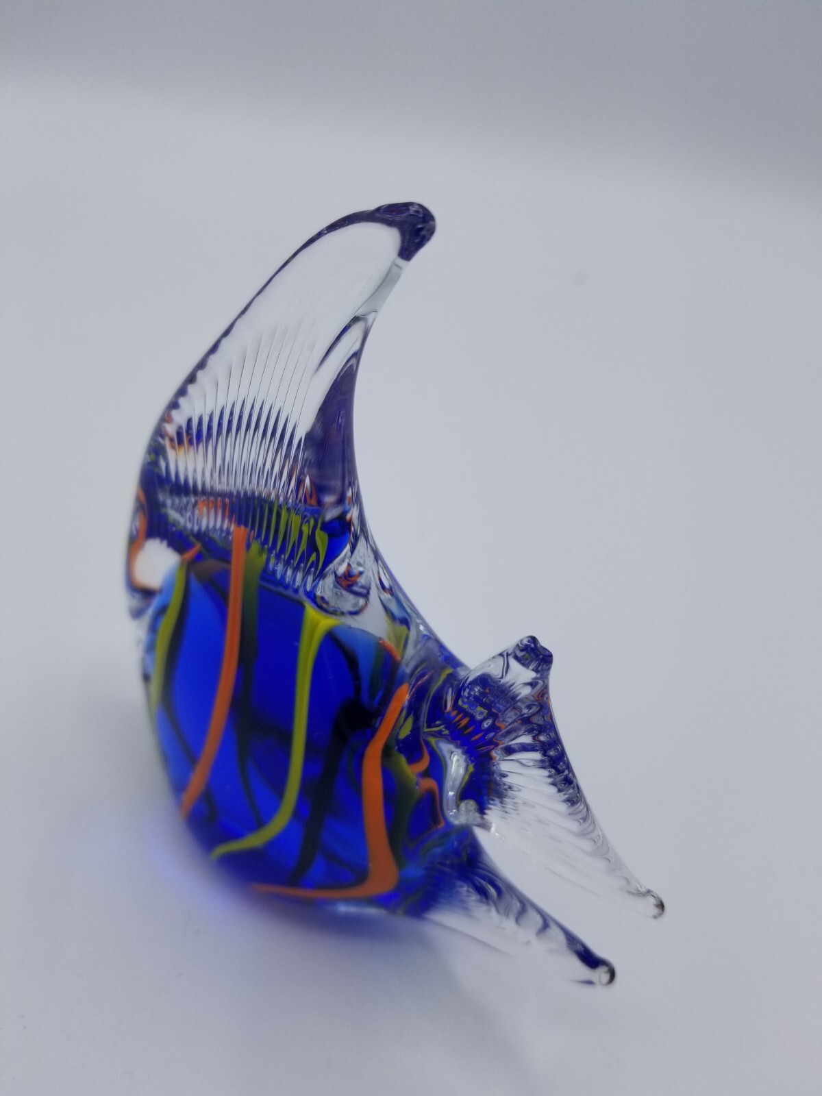 Continental Creations Striped Blue Glass Fish