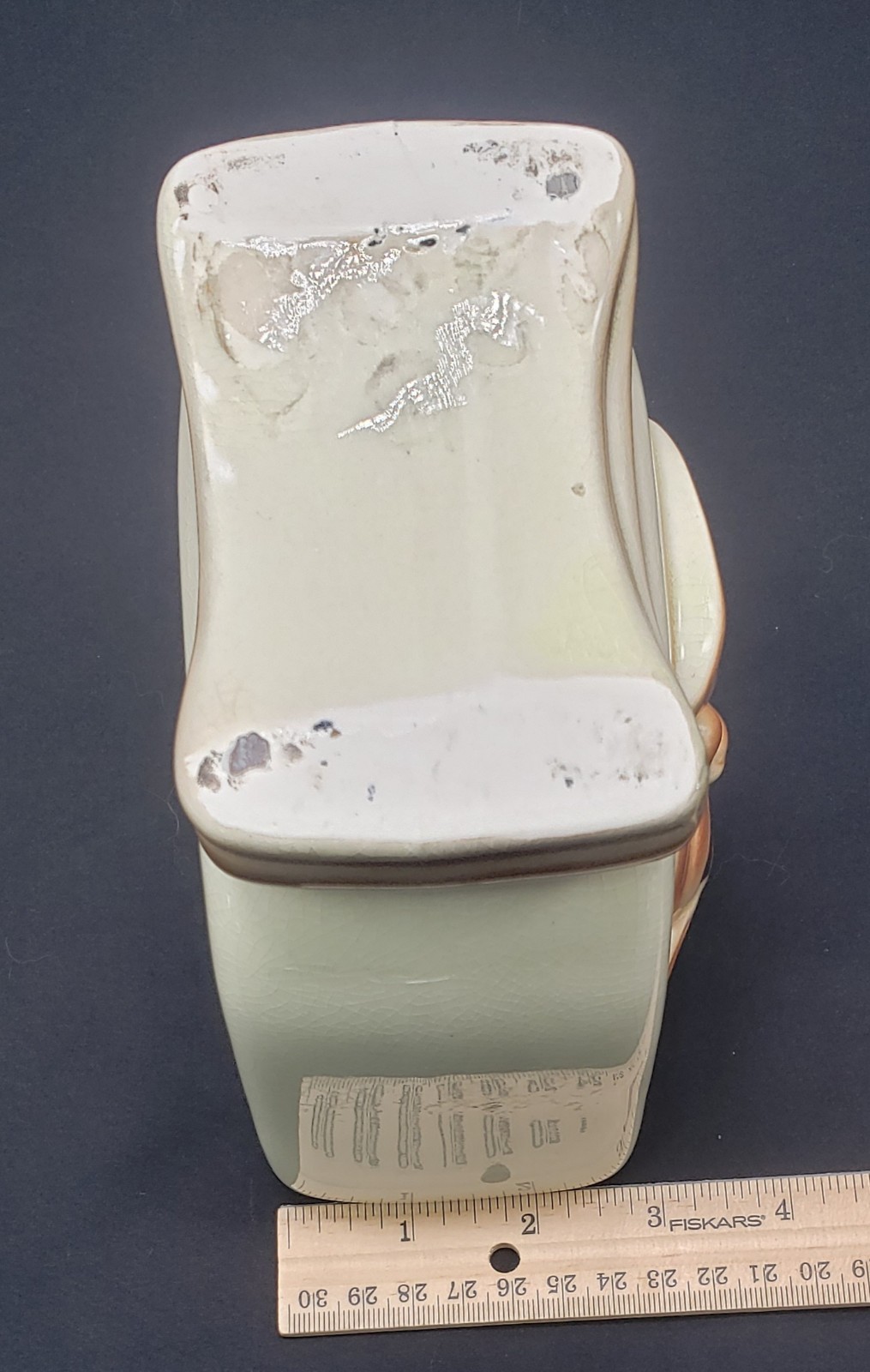 Royal Copley Deer Vase or Planter 1950’s Mid Century Deer & Fawn 6.5″ Cream