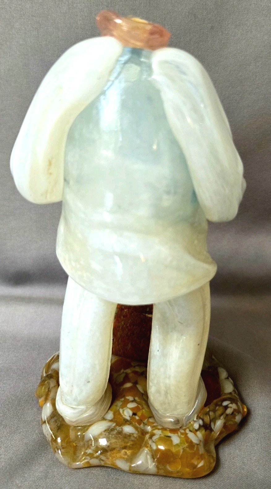 Czech Bohemian Art Glass Bricklayer Figural Železný Brod Vintage Head Detached