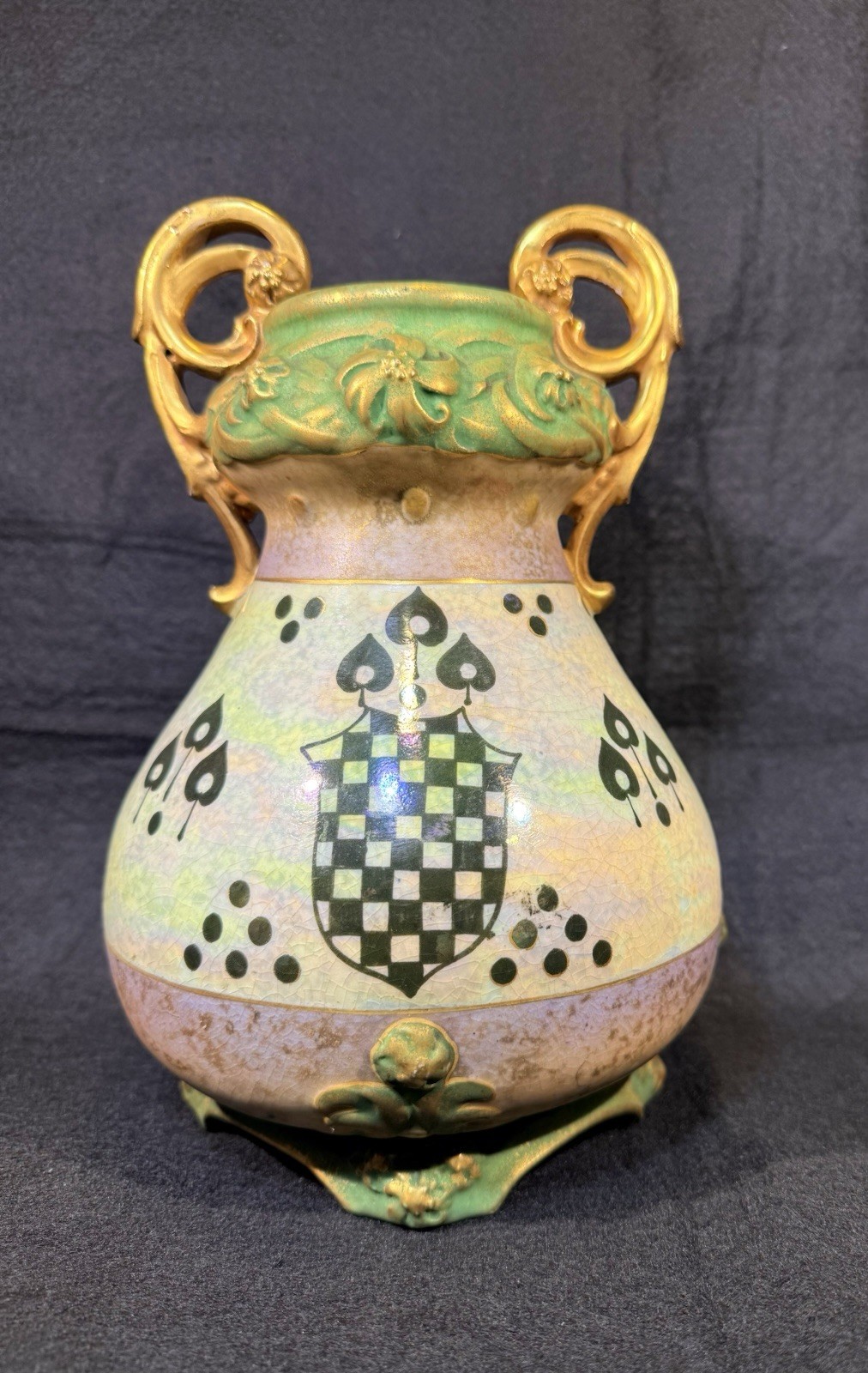 Amphora Vase with Heraldic Shield’ by Riessner, Stellmacher & Kessel