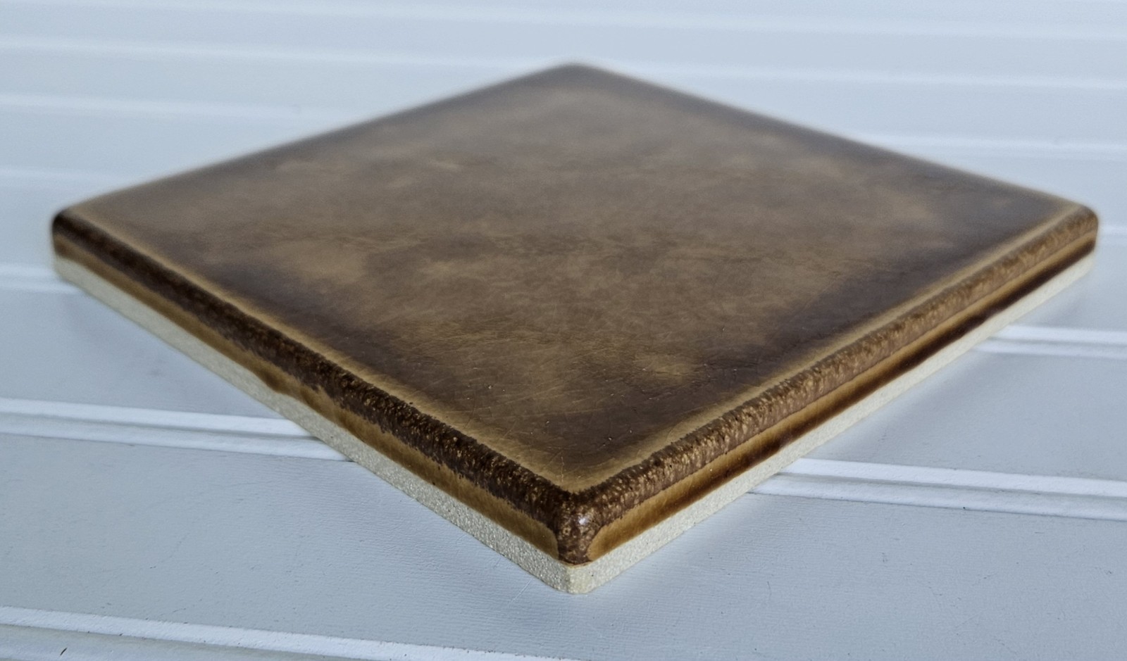 Motawi Tileworks Brown Chestnut Glazed Glossy Tile Ann Arbor Michigan 6×6 -TAA