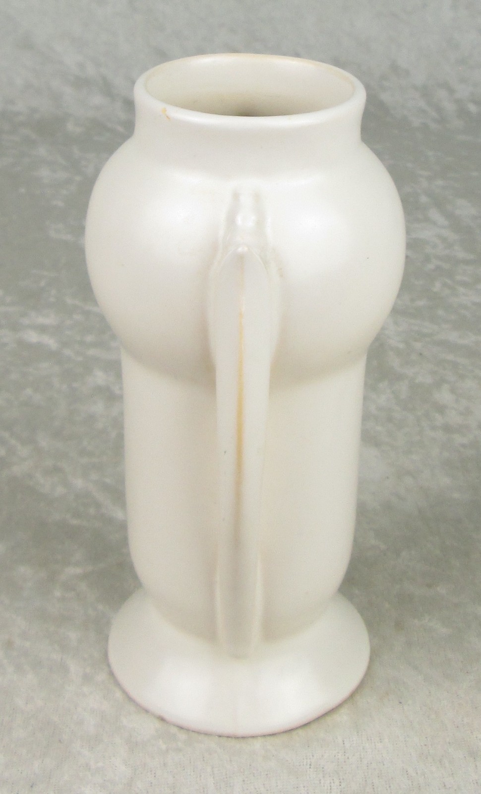 Roseville Pottery 733-6 Art Deco Vase 2 Handle White 6-3/8 inch Tall
