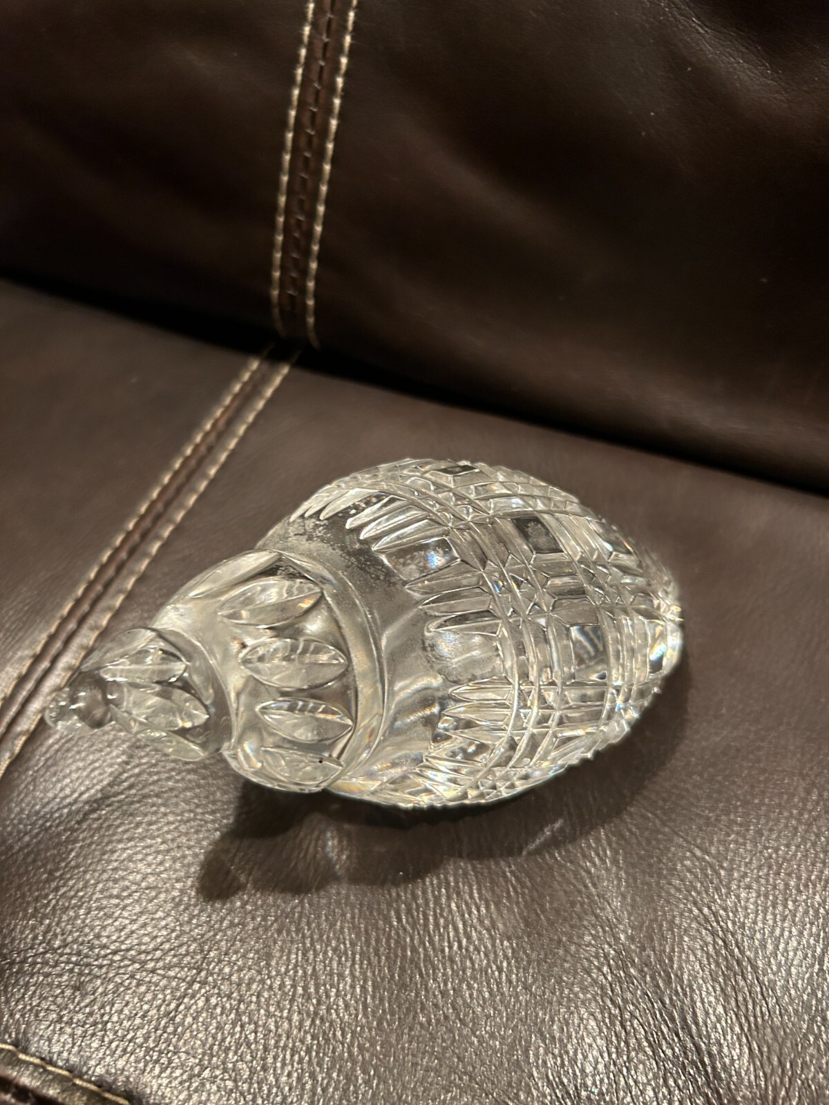 Vintage Waterford Crystal Conch Shell Paperweight Stamped Signed Mint