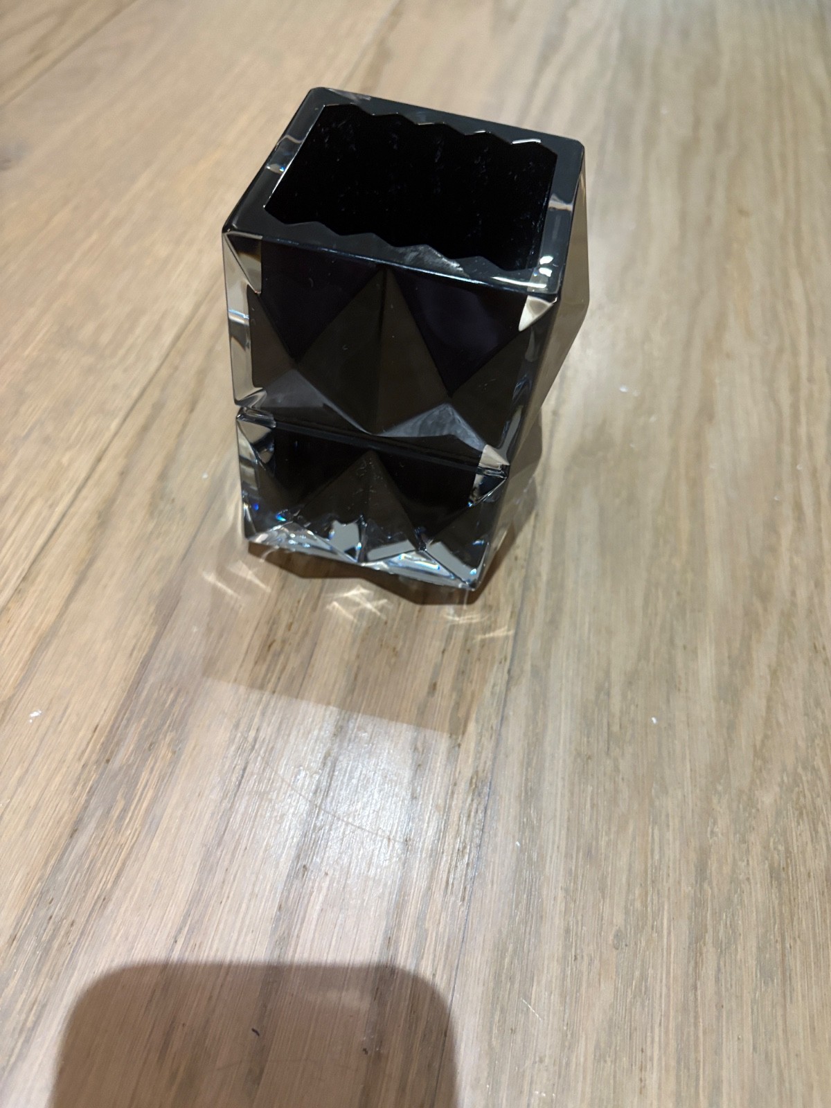 Baccarat Crystal Louxor Pencil Holder – Black. Style 2813721 READ