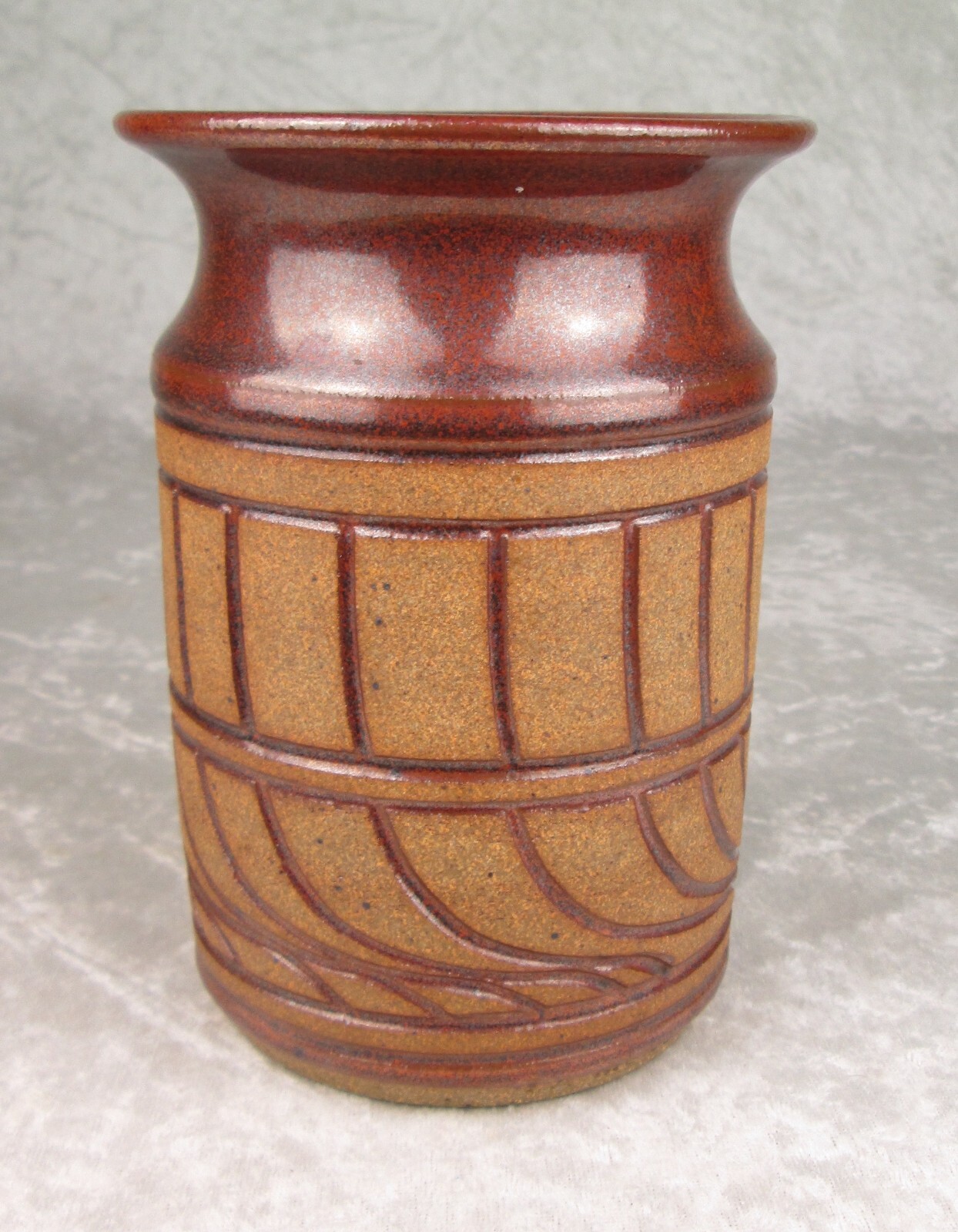 La Mesilla Pottery Stoneware Vase Mid Century Modern 6-1/8 inch Tall