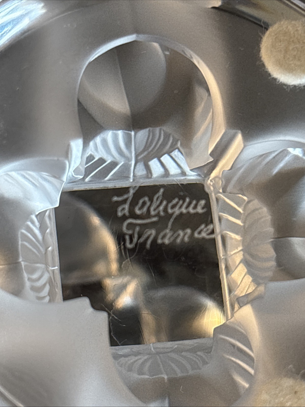 Beautiful Lalique Nogent Crystal Footed Compote Frosted And Clear Design France