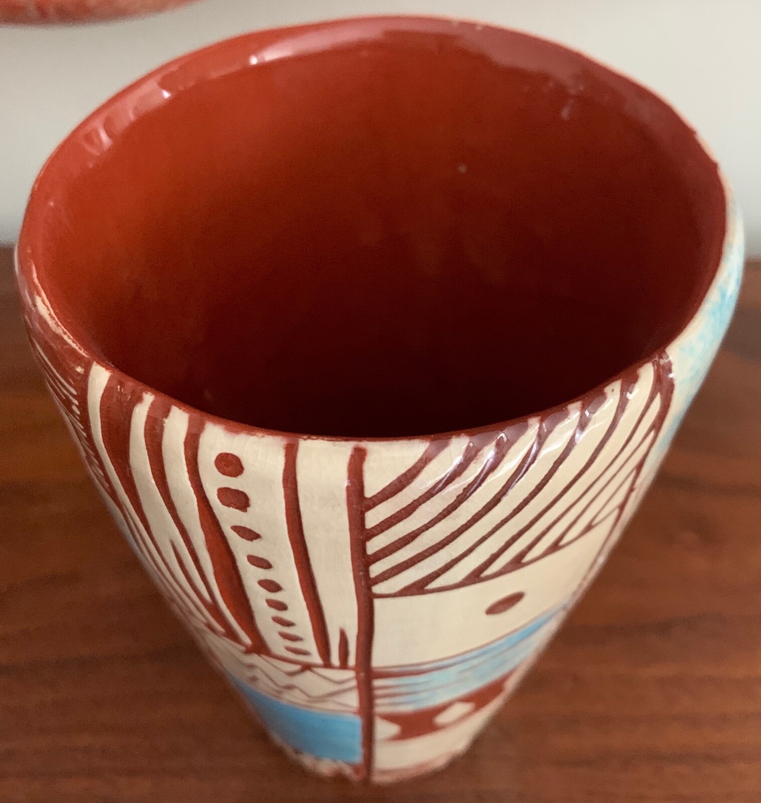 Nice Unique Vintage 60s Ceramic Vase Mid Century Modern Pottery Signed Lightfoot