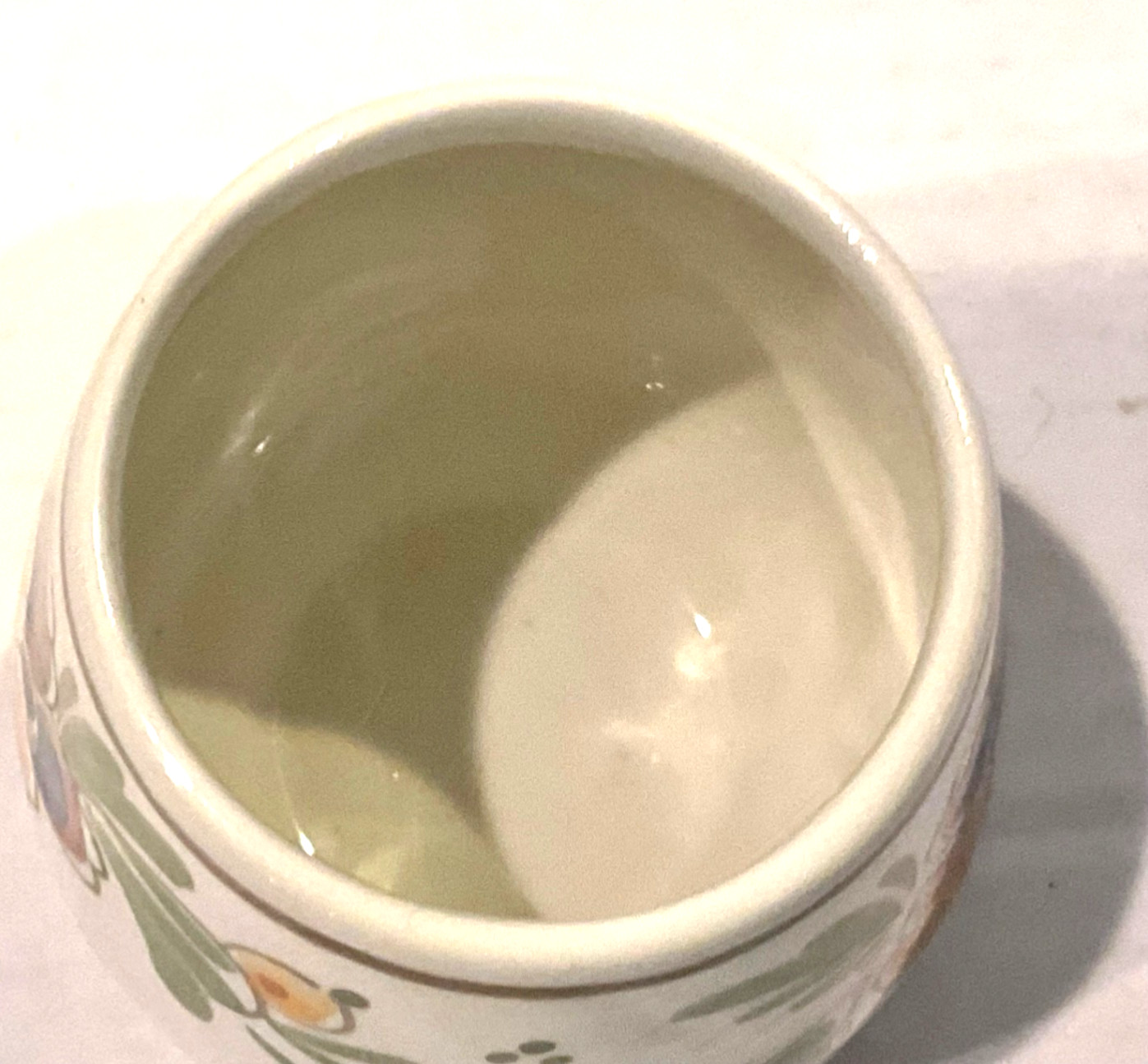 Vintage Dutch DP Delft Pottery Small Floral Vase 3.5″