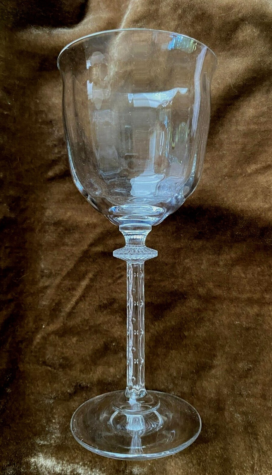 Tiffin Glass “Clear Optic” Stem #15065 ~ Set of 2 ~ Water Goblets ~ No Damages