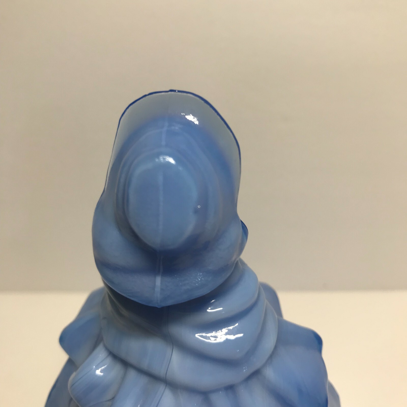 Boyd Art Glass Louise Lady Colonial Doll Figurine Delphinium Blue Slag Glass #5