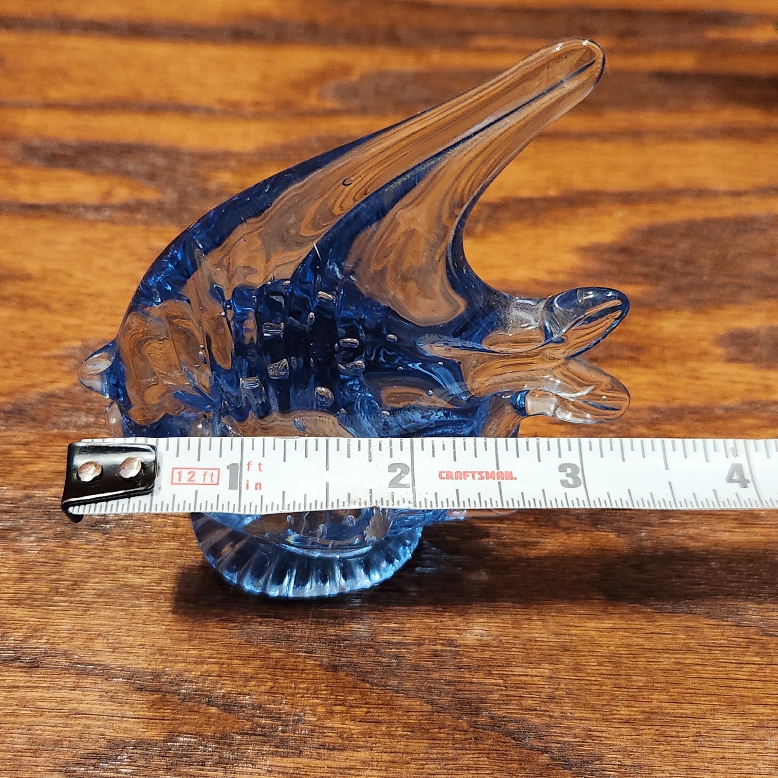 Murano Style Glass Fish Figurine Lot of 4 Paperweight Figures Hand Crafted