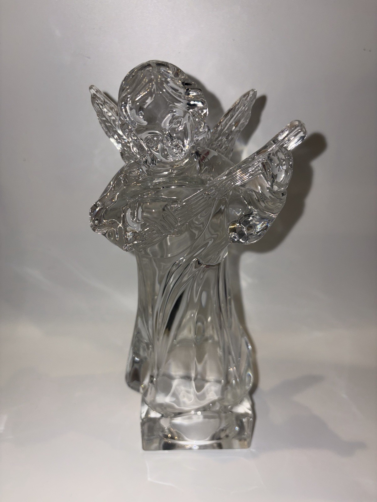 VTG Mikasa Herald Collection Crystal Angels Trio Set- Harp Mandolin Violin w Box