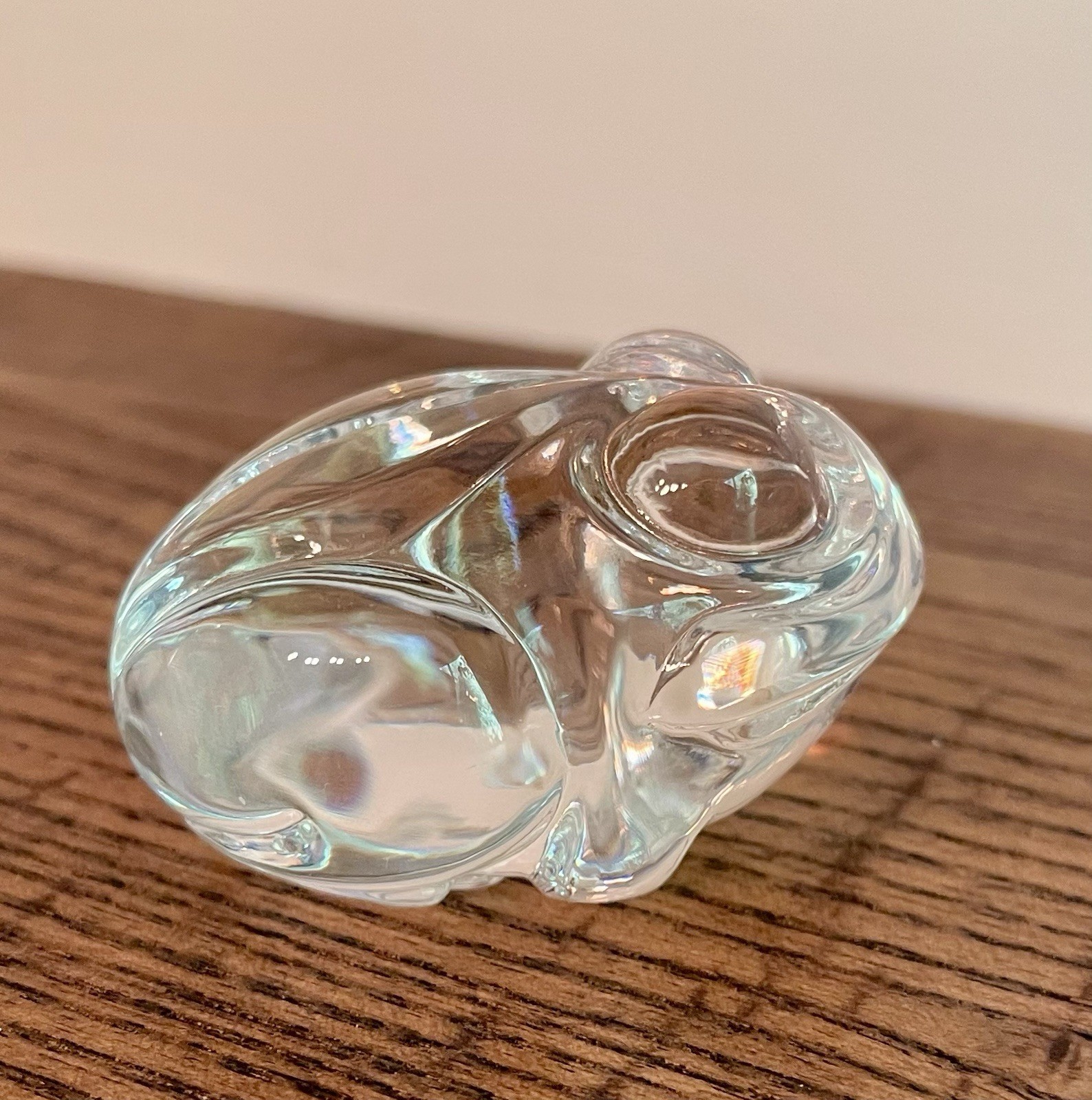 STEUBEN-Lloyd Atkins for Steuben Glass ‘Frog’ Hand-Cooler #5510-Signed 1974