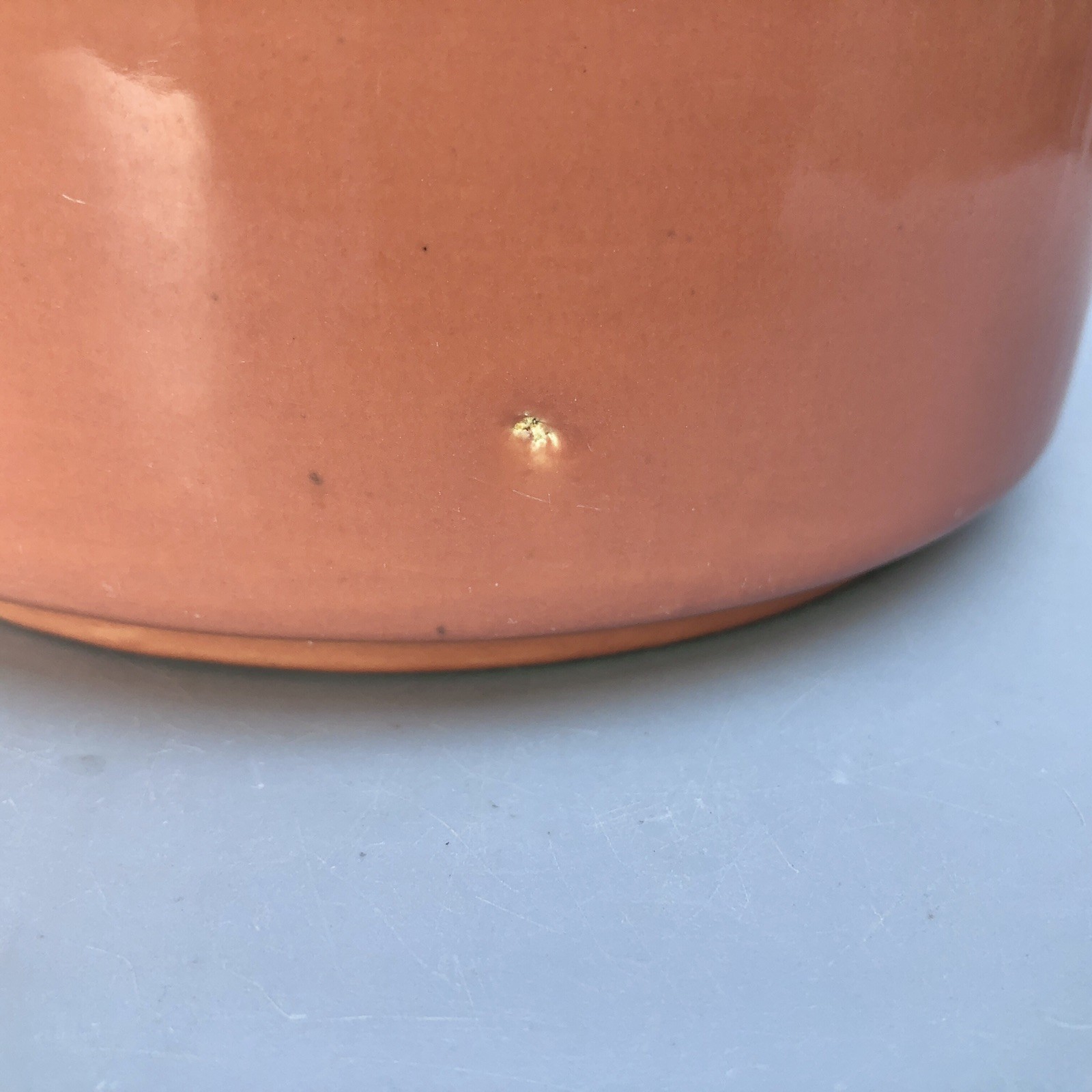 Vintage Mid Century Gainey Ceramic Salmon Pink Small Cylinder Planter AG AC 6