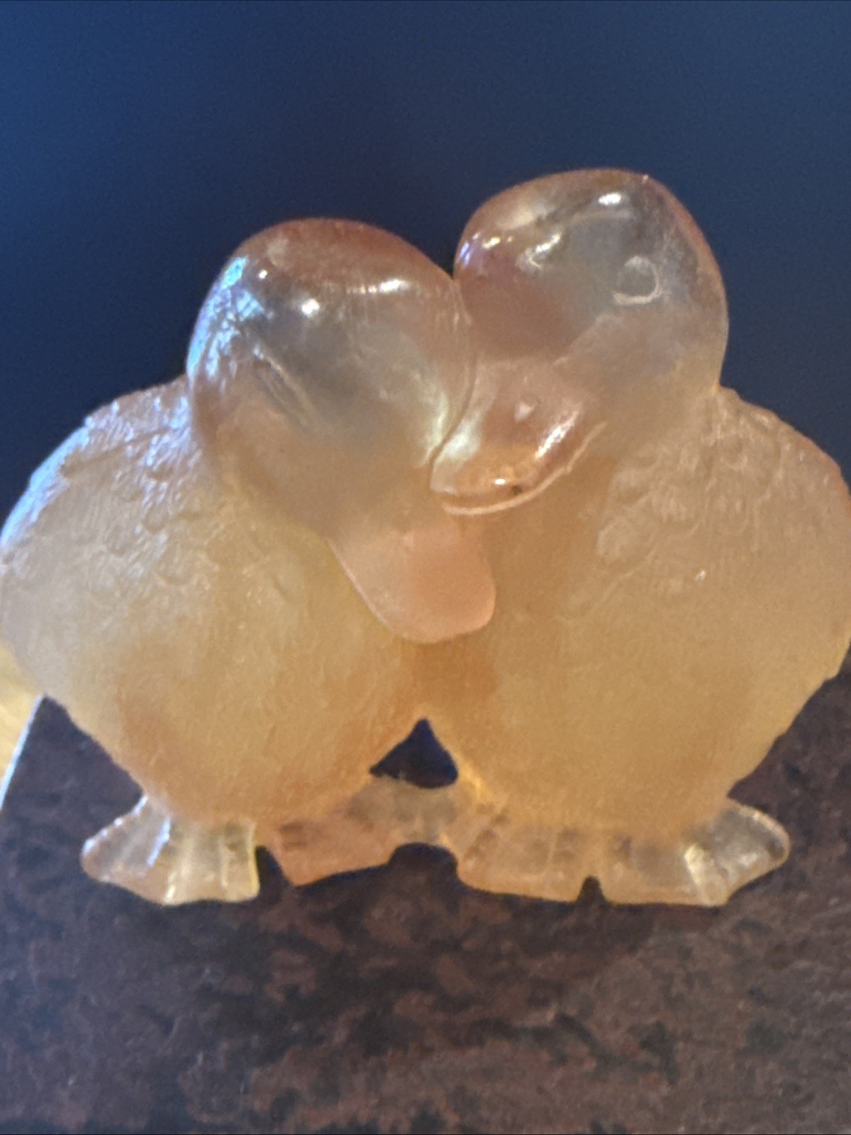 Daum France Yellow Crystal Ducklings
