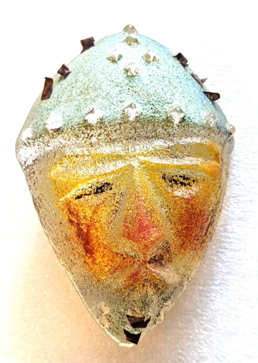 Art Glass Mask – Signed by Diane Ferland – Cassandre Handmade Canada – Colorful