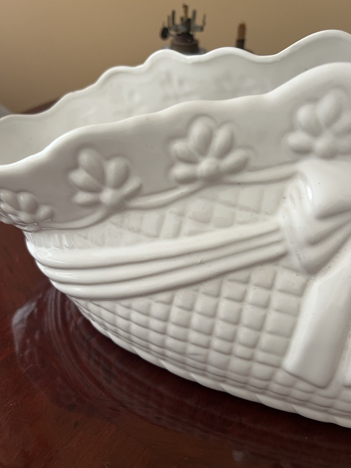 Andrea By Sadek Embossed Ceramic Basket Portugal Jay Willfred
