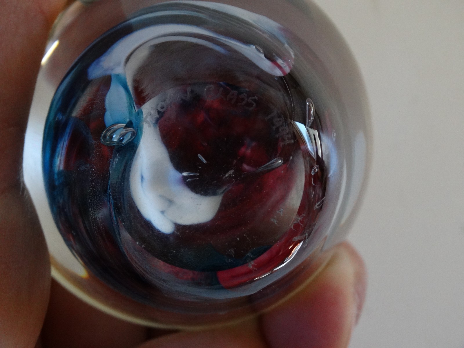1994 thorn glass paper weight night sky cosmos 13 oz.