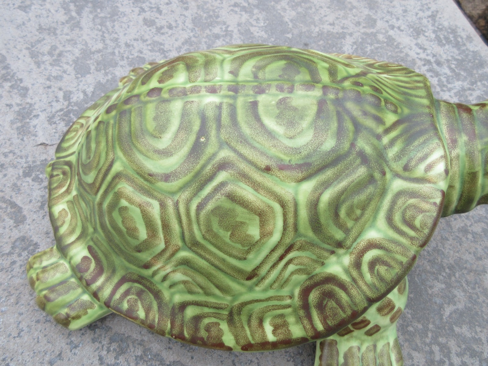 Vintage Brush-McCoy Pottery LARGE 15″ Turtle Figure / Garden Ornament