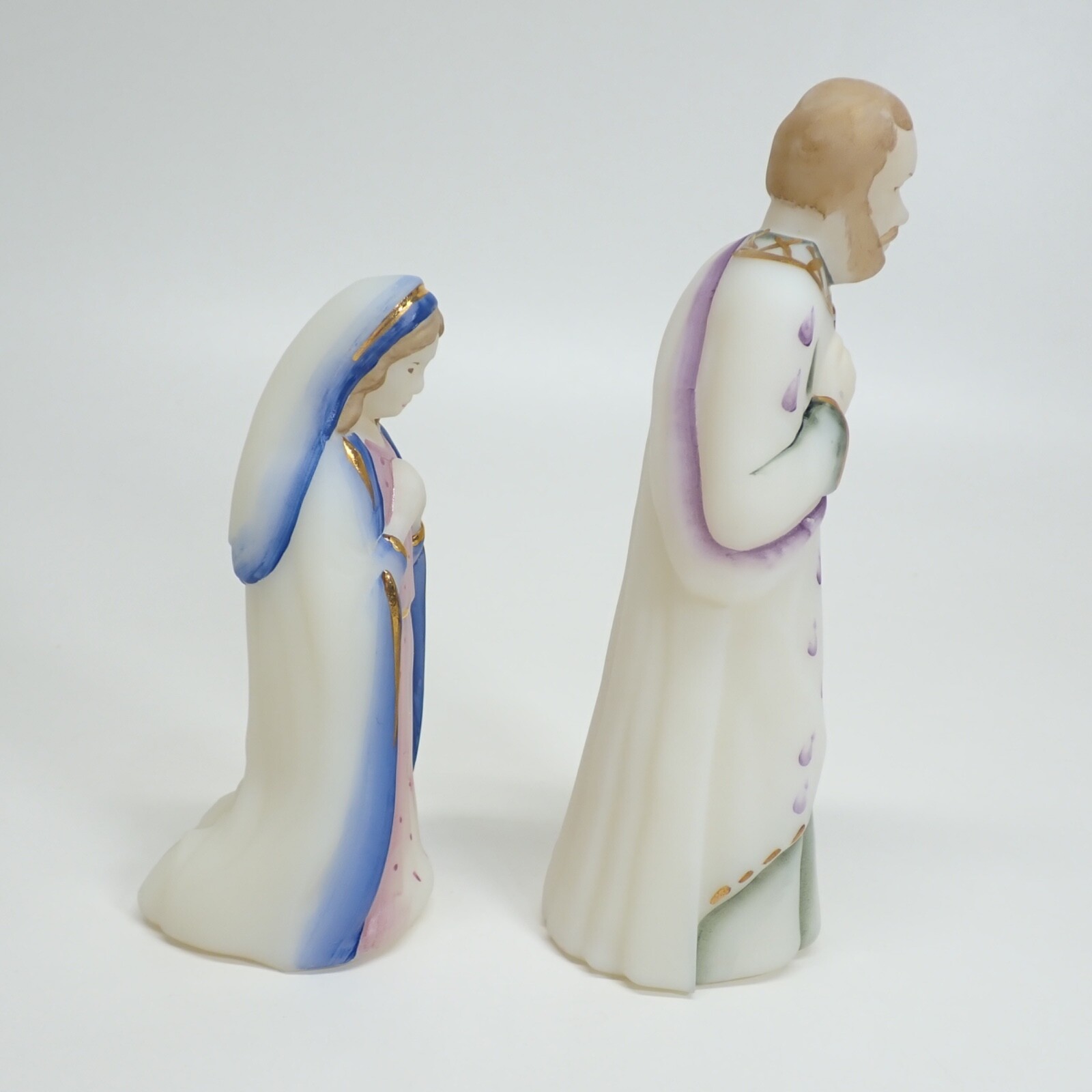 Fenton Glass 1997 Christmas Nativity Holy Family FIRST EDITION Painted/Signed