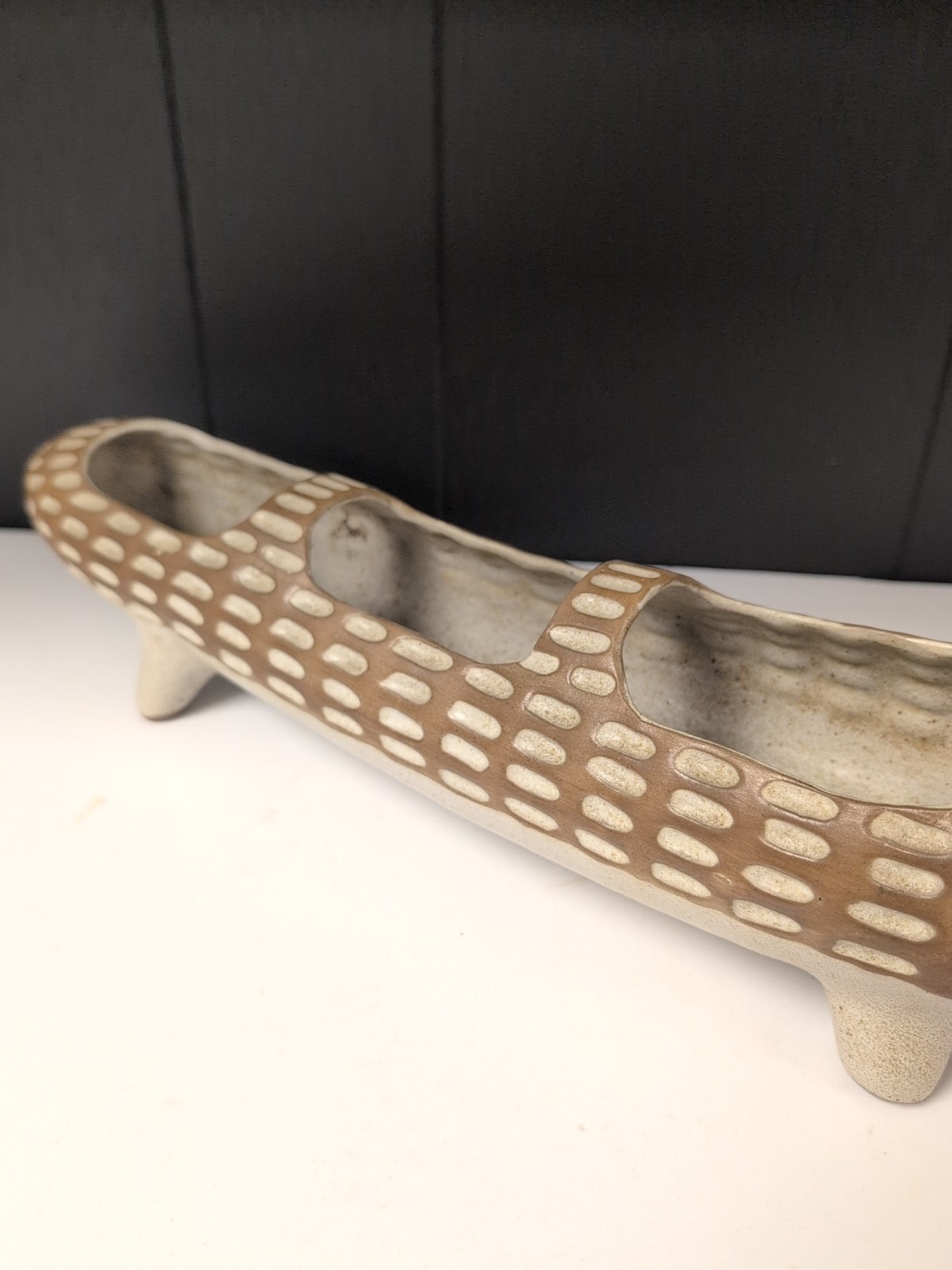 Vintage 1970s David Stewart Lions Valley Large Alligator Planter w/ 3 Sections