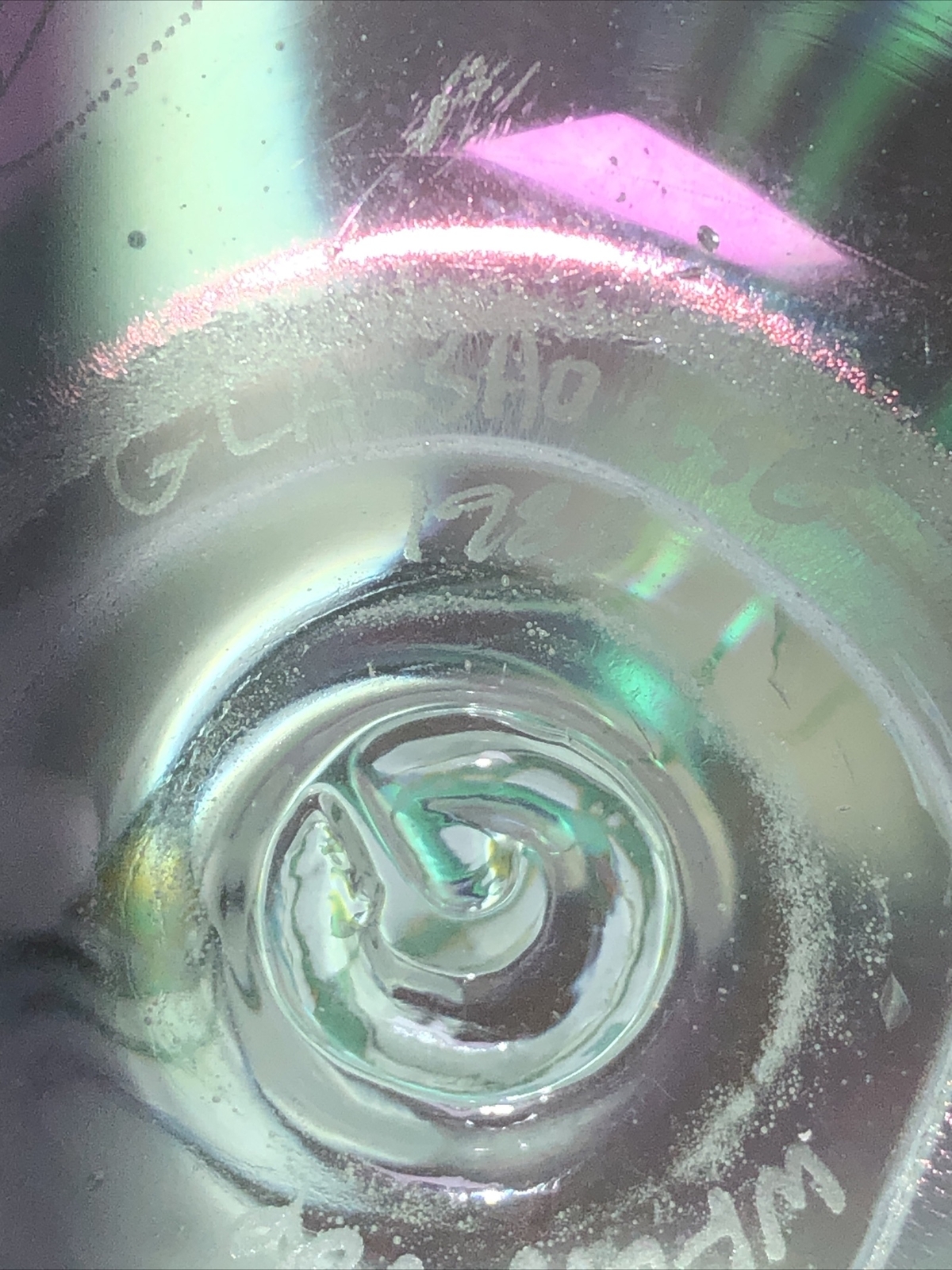 Vintage ERIC BRAKKEN Signed Glasshouse Studio Art Iridescent Flower Paperweight