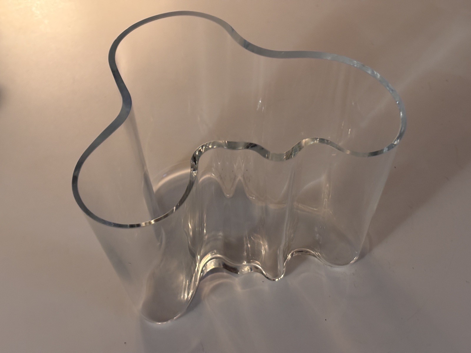 Vintage ALVAR AALTO 1936 “Savoy Vase” By Iittala. Hand Blown Finland 6 5/16” H