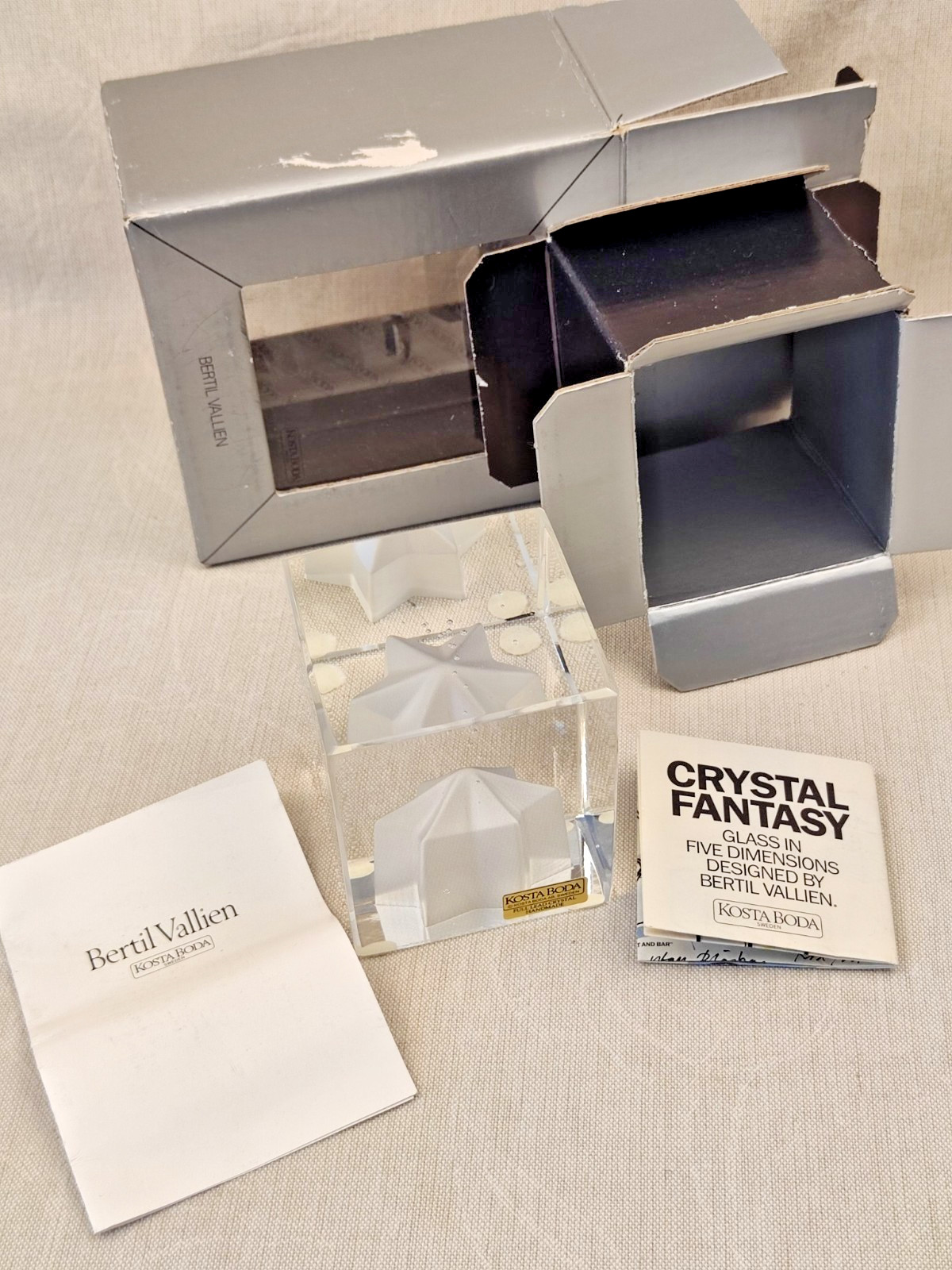 A glass sculpture from the Crystal Fantasy coll., designed by Bertil Vallien
