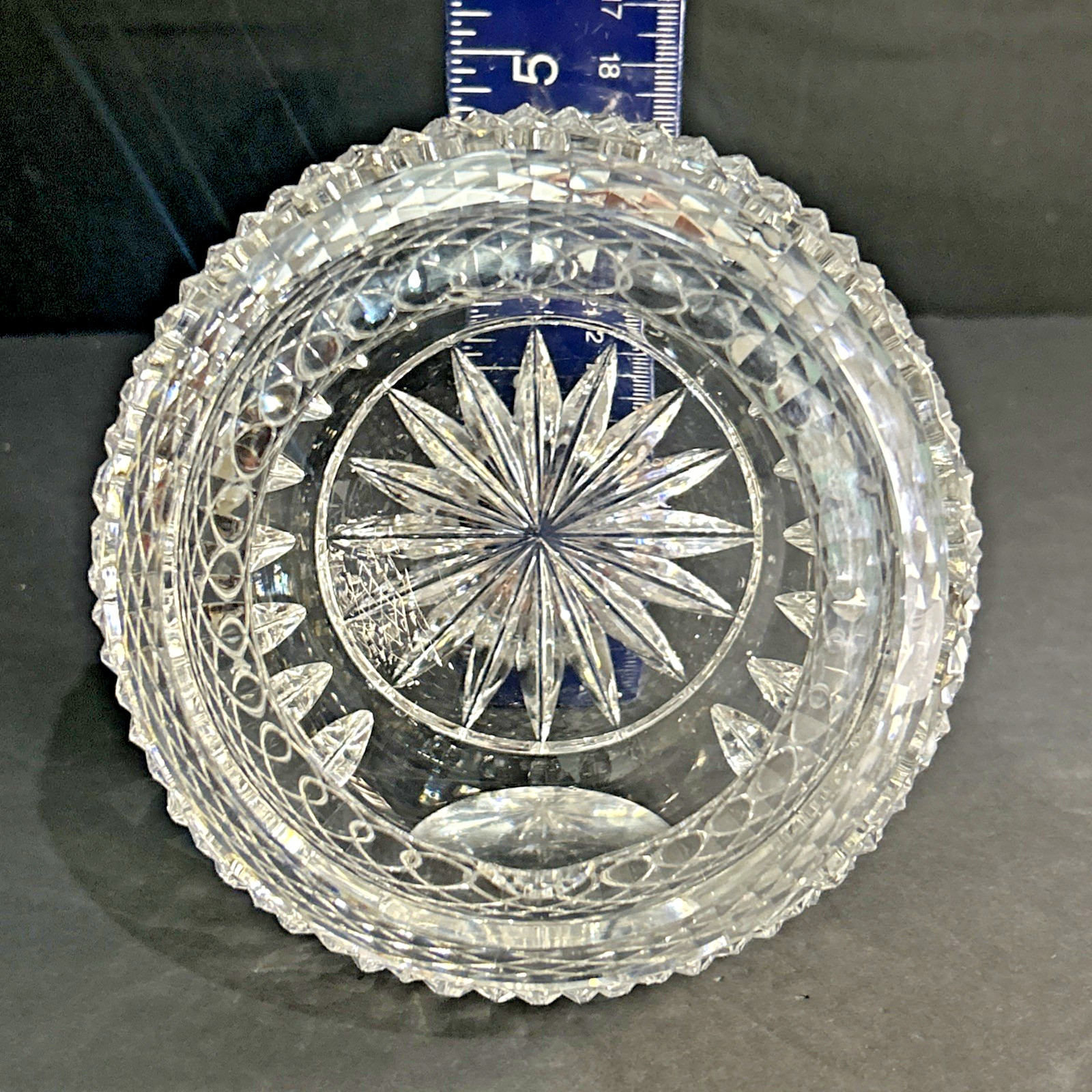 Crystal Orb Ashtray Side Tilt Dome Sphere Cigar Cigarette Holder BEAUTIFUL