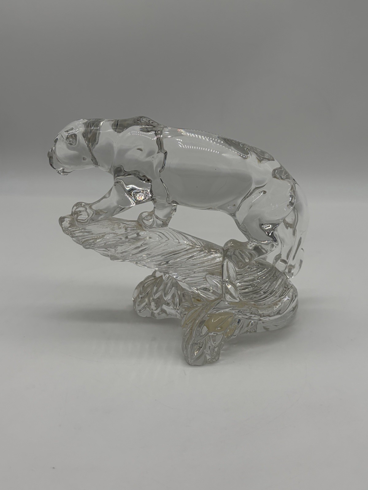 Princess House Wonders of the Wild Jaguar 24% Lead Crystal Figurine 7″