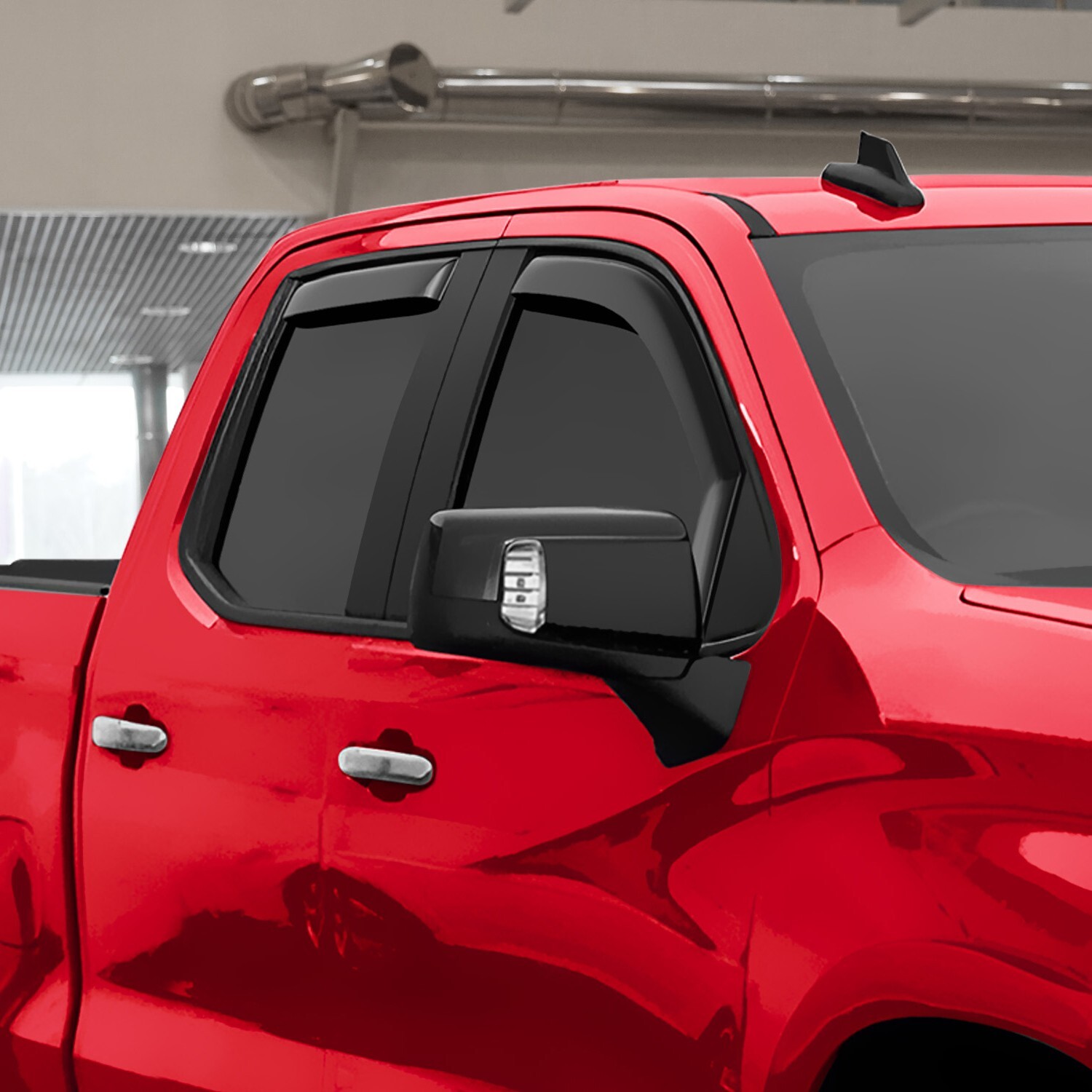 Sun Rain Visors Wind Rain Guards for 2019-2025 Chevy Silverado Double Cab