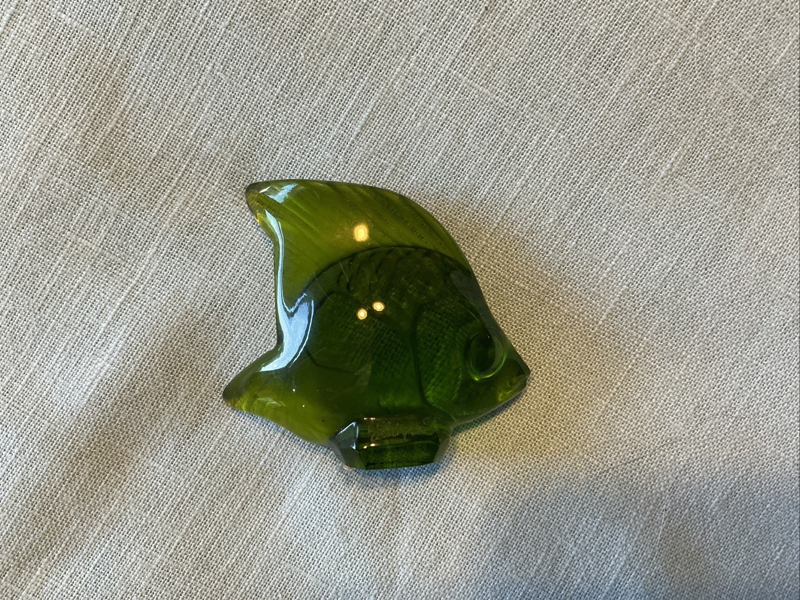 Lalique France Small Green Fish