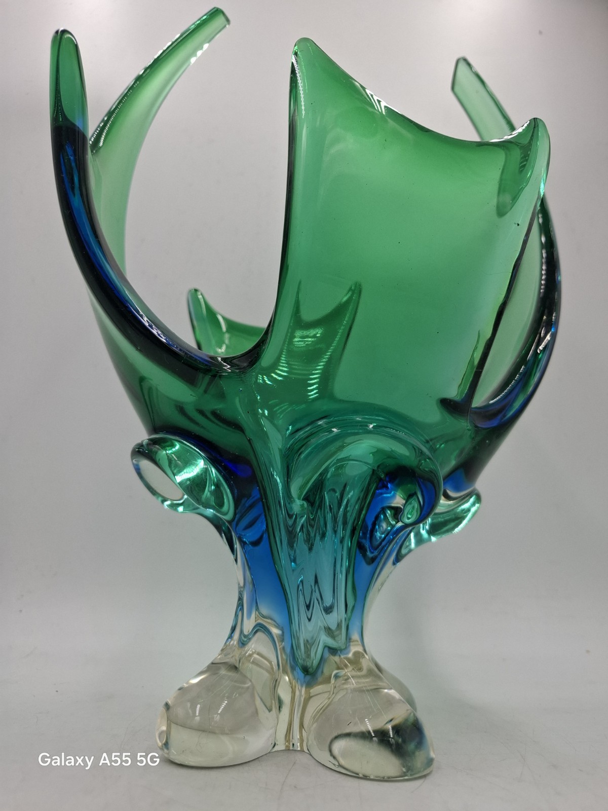 Canadian LORRAINE CHALET ART GLASS Antler CENTREPIECE DISPLAY BOWL