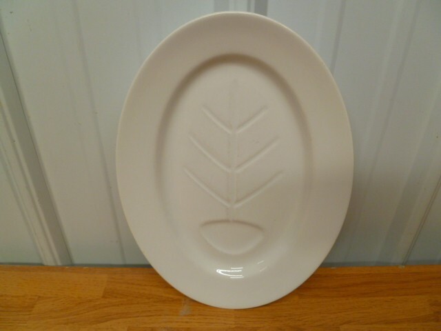 Vintage Ideal Ironstone Ware Japan White Tree Of Life Meat Platter Server