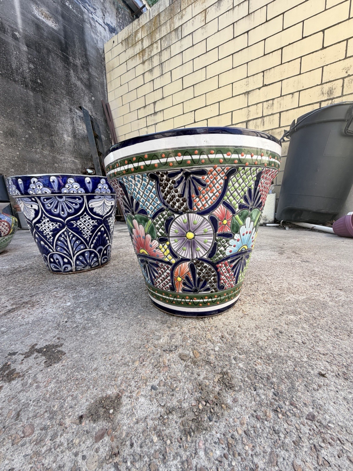 Handmade Multicolor Ceramic Art Pottery Planter, Floral & Animal Designs